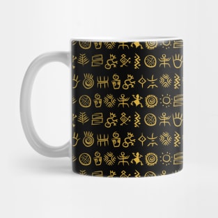 Ancient south american cave painting and petroglyphs pattern art Mug